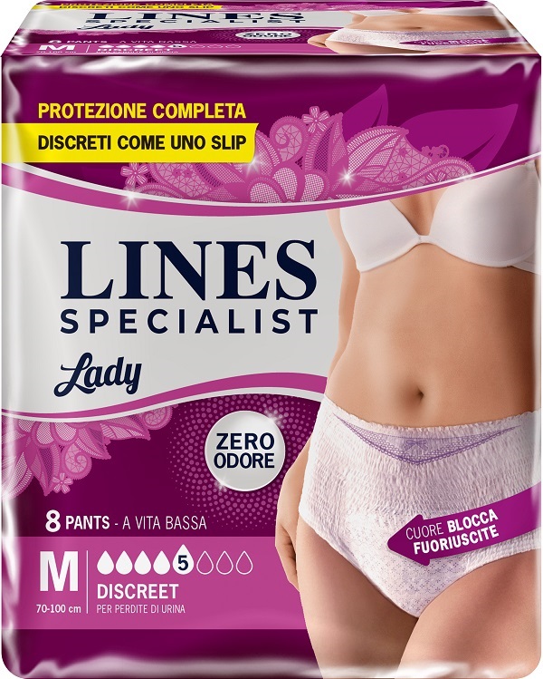 LINES SPECIALIST PANTS DISCREET M FARMA 8 PEZZI - Farmacia De Pasquale