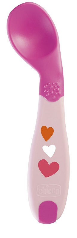 CHICCO CUCCHIAIO ANGOLATO 8M+ ROSA - Farmacia De Pasquale