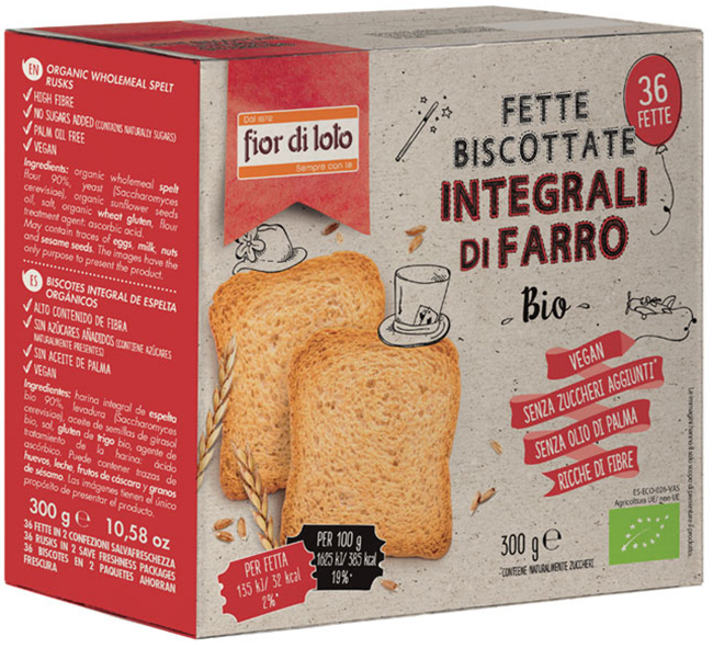 FETTE BISCOTTATE FARRO INTEGRALI - Farmacia De Pasquale