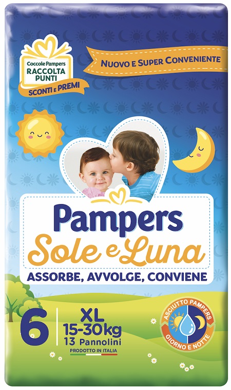 PAMPERS SOLE E LUNA XL 13 PEZZI - Farmacia De Pasquale