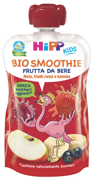 HIPP BIO SMOOTHIES MELA/BAN/FRUTTI ROSSI 120 ML - Farmacia De Pasquale