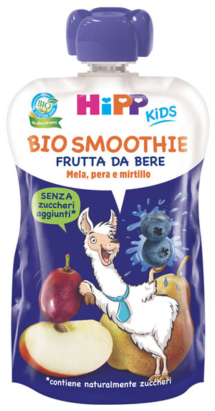 HIPP BIO SMOOTHIES MELA/PERA/MIRTILLO 120 ML - Farmacia De Pasquale