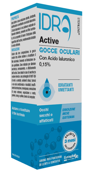 GOCCE OCULARI STERILENS IDRA ACTIVE 10 ML CON ACIDO IALURONICO 0,15% - Farmacia De Pasquale