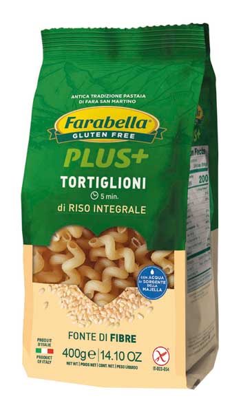 FARABELLA TORTIGLIONI RISO INTEGRALE 400 G - Farmacia De Pasquale