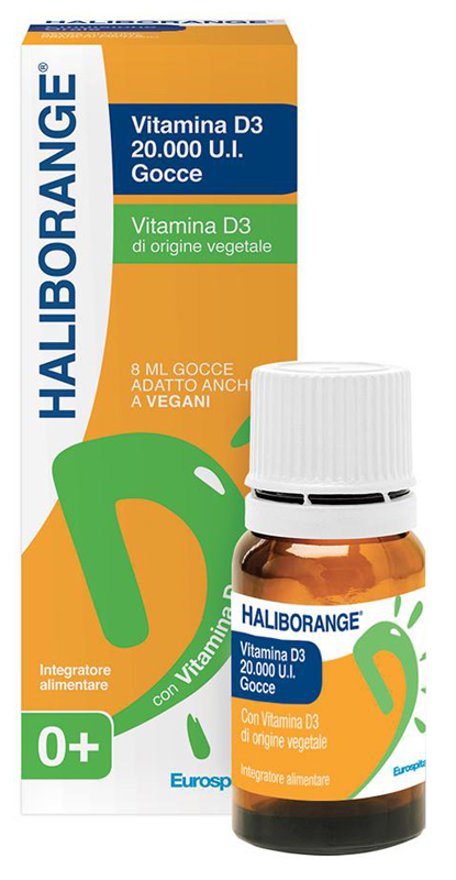 HALIBORANGE VITAMINA D3 20000 UI GOCCE 8 ML - Farmacia De Pasquale