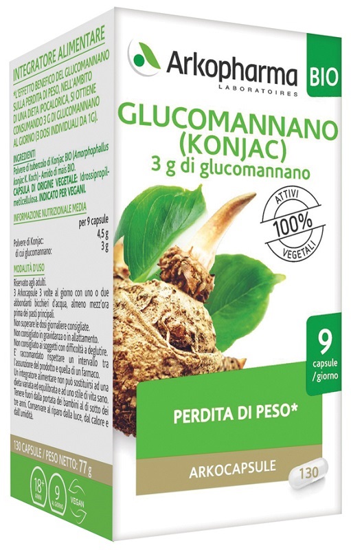 ARKO CAPSULE GLUCOMANNANO BIO 130 CAPSULE - Farmacia De Pasquale