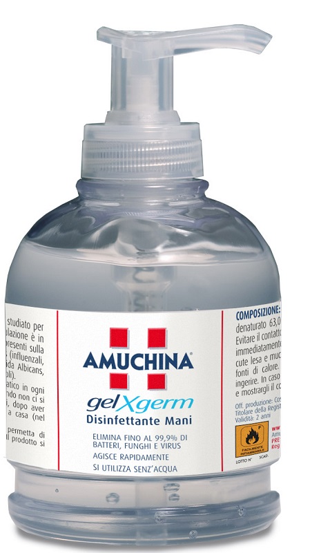 AMUCHINA GEL X-GERM DISINFETTANTE MANI 250 ML - Farmacia De Pasquale