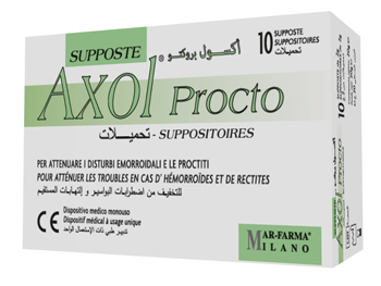 AXOL PROCTO 10 SUPPOSTE X 2 G - Farmacia De Pasquale