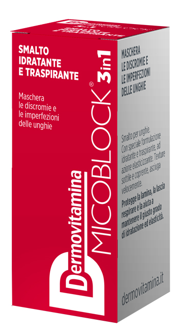 DERMOVITAMINA MICOBLOCK 3 IN 1 SMALTO IDRATANTE E TRASPIRANTE ROSSO 5 ML - Farmacia De Pasquale