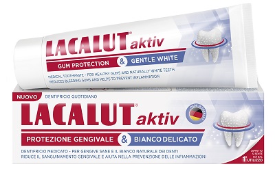 LACALUT AKTIV PROTEZIONE GENGIVALE & BIANCO DELICATO 75 ML - Farmacia De Pasquale