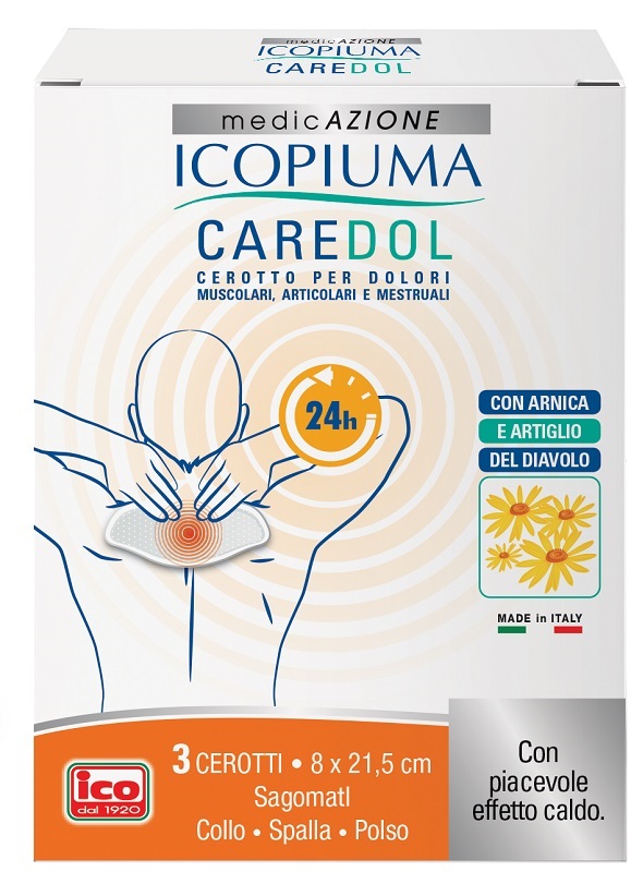 ICOPIUMA CAREDOL CEROTTO DOL COLLO-SPALLA-POLSO 3 PEZZI - Farmacia De Pasquale