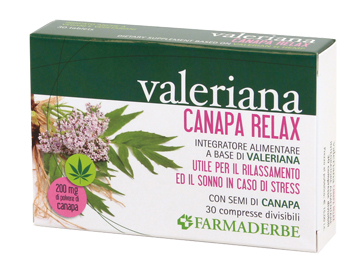 VALERIANA CANAPA RELAX 30 COMPRESSE DIVISIBILI - Farmacia De Pasquale