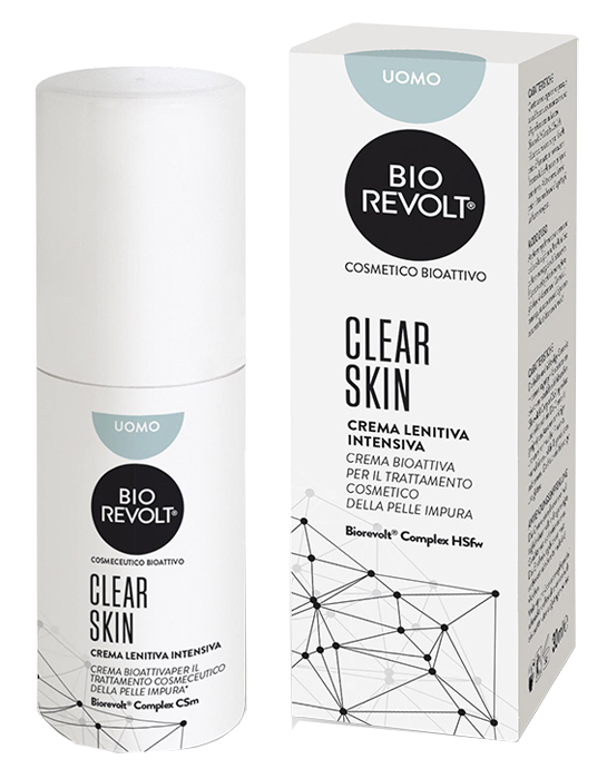 BIOREVOLT RX CLEAR SKIN UOMO CREMA LENITIVA INTENSIVA BIOATTIVA PER PELLE IMPURA 30 ML - Farmacia De Pasquale