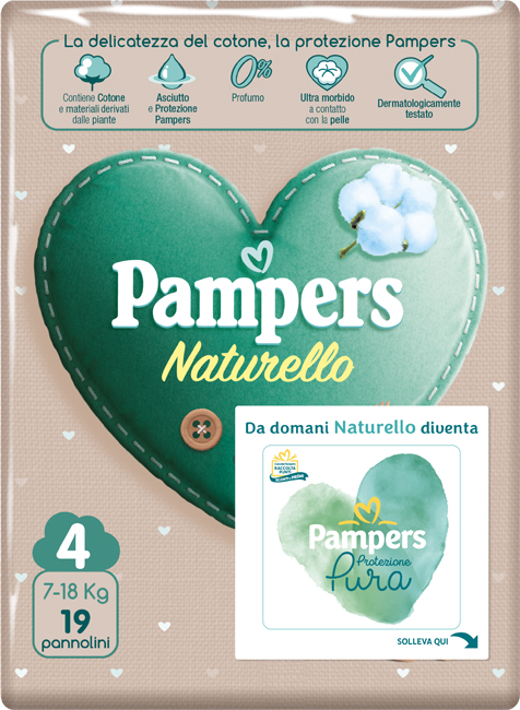 PAMPERS PROTEZIONE PURA NATURALLOR MAXI CP 19 PEZZI - Farmacia De Pasquale