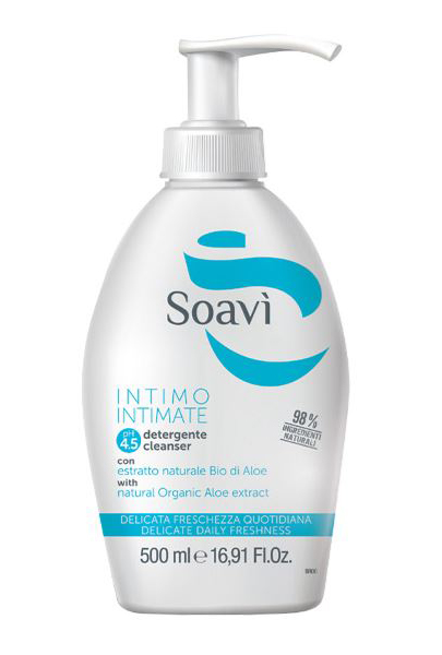 SOAVI INTIMO DELICATO PH4,5 FLACONE CON DISPENSER 500 ML - Farmacia De Pasquale