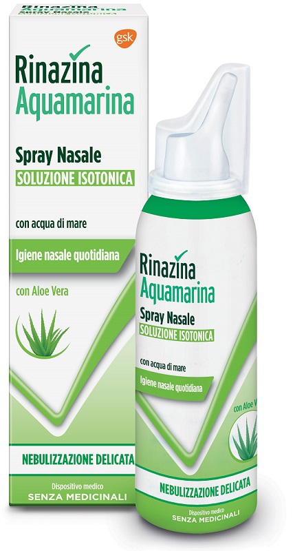 RINAZINA AQUAMARINA ISOTONICA ALOE SPRAY NEBULIZZAZIONE DELICATA 100 ML - Farmacia De Pasquale