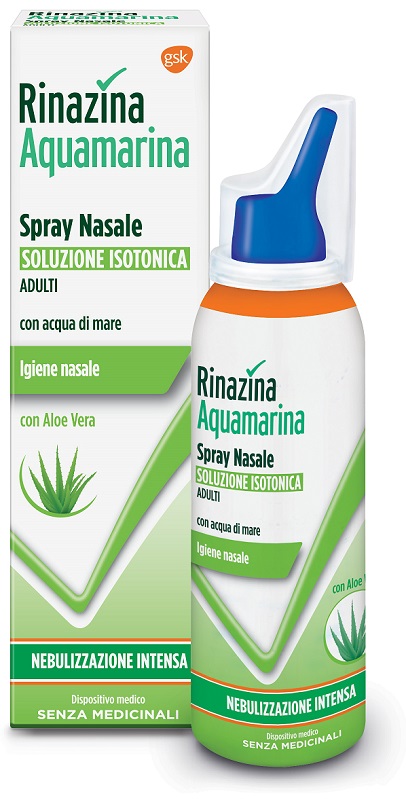 RINAZINA AQUAMARINA ISOTONICA ALOE SPRAY NEBULIZZAZIONE INTENSA 100 ML - Farmacia De Pasquale