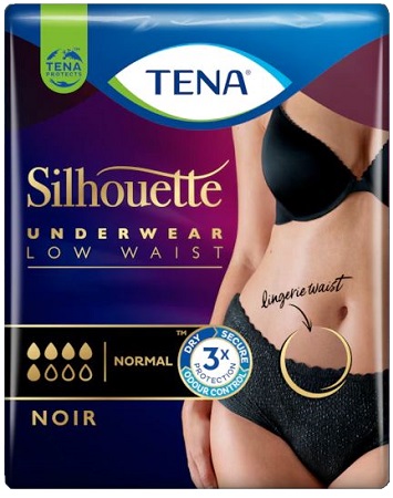 TENA SILHOUETTE NOIR M 10 PEZZI - Farmacia De Pasquale