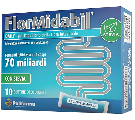 FLORMIDABIL DAILY 10 BUSTINE CON STEVIA - Farmacia De Pasquale