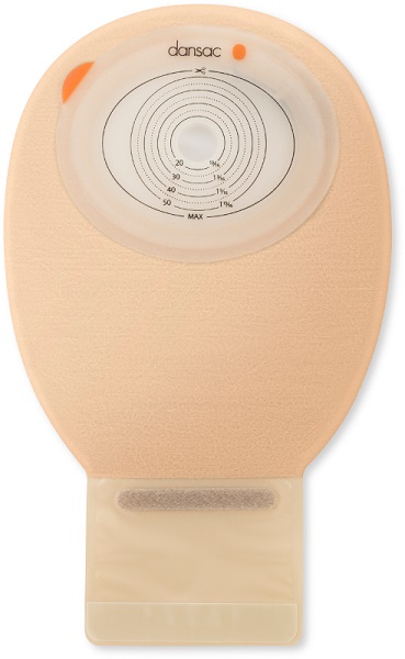 DANSAC NOVALIFE TRE 1 SACCA APERTA OPACA PIANA MIDI PER ILEOSTOMIA CON FINESTRA RITAGLIABILE 15-55X70 MM 420 ML 30 PEZZI - Farmacia De Pasquale