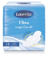 LAURELLA ASSORBENTE ULTRA LUNGO CON ALI 12 PEZZI - Farmacia De Pasquale