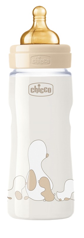CHICCO BIBERON ORIGINAL 330ML TOUCH REGULAR UNISEX CON TETTARELLA IN CAUCCIU' - Farmacia De Pasquale