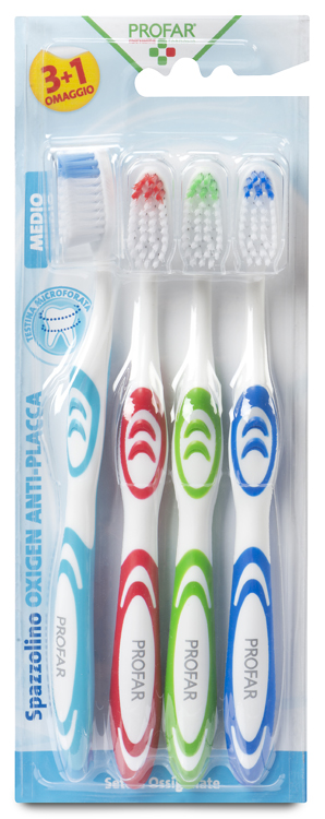 PROFAR SPAZZOLINO ANTIPLACCA OXIGEN 4 PEZZI - Farmacia De Pasquale