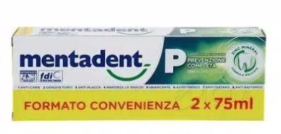 MENTADENT P 2 X 75 ML BITUBO PROMO - Farmacia De Pasquale