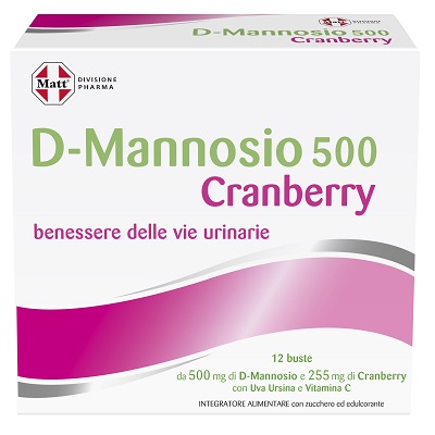 MATT DIVISIONE PHARMA D-MANNOSIO 500 CRANBERRY 12 BUSTINE - Farmacia De Pasquale