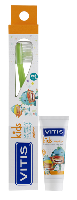 VITIS KIDS SPAZZOLINO + GEL 8 ML - Farmacia De Pasquale