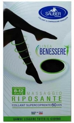 COLLANT SUPERCOPRENTE SAUBER 8-12 MMHG FANTASIA POIS PICCOLI BIANCO E NERO 3 - Farmacia De Pasquale