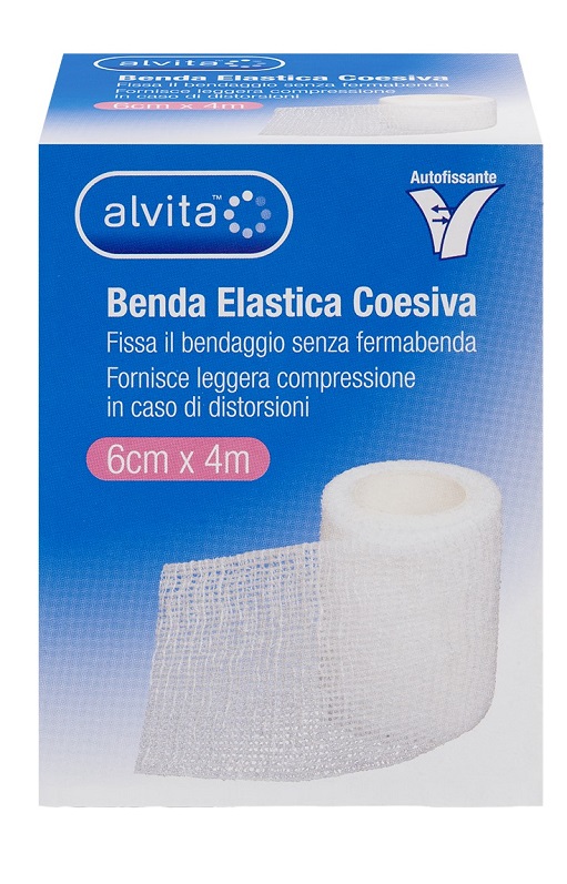 BENDA ELASTICA AUTOADESIVA ALVITA 6X4CM - Farmacia De Pasquale