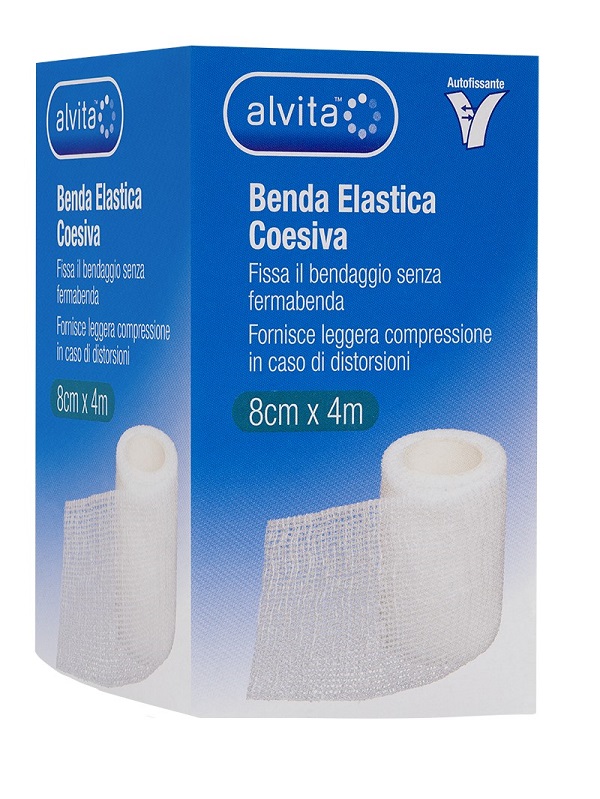 BENDA ELASTICA AUTOADESIVA ALVITA 8X4CM - Farmacia De Pasquale