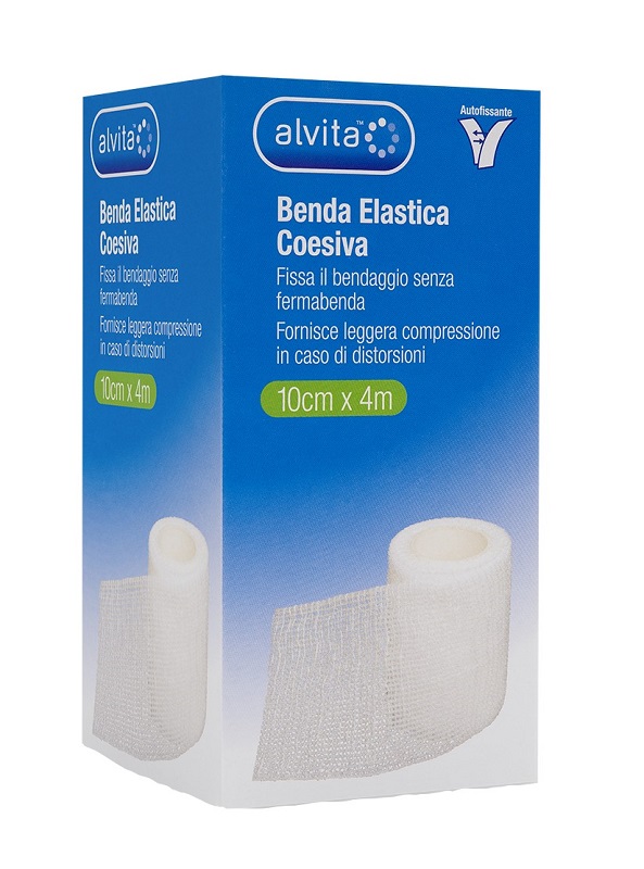 BENDA ELASTICA AUTOADESIVA ALVITA 10X4CM - Farmacia De Pasquale