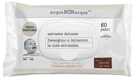 FIOCCHI DI RISO ACQUA NON ACQUA SENZA PROFUMO 60 SALVIETTE - Farmacia De Pasquale