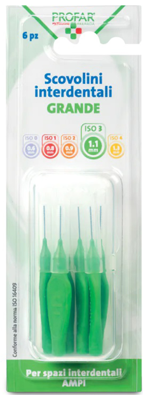 PROFAR SCOVOLINI VERDE 1,1 6 PEZZI - Farmacia De Pasquale