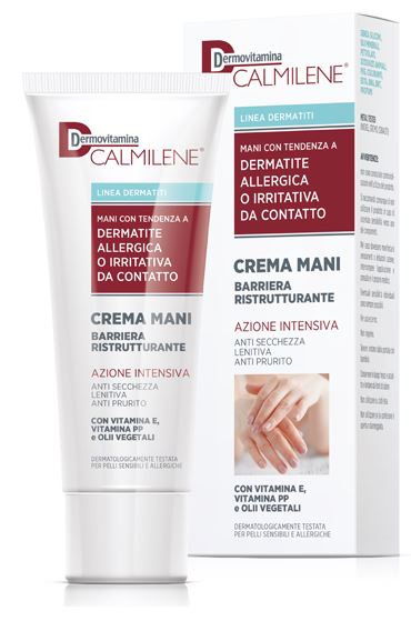 DERMOVITAMINA CALMILENE CREMA MANI BARRIERA RISTRUTTURANTE AZIONE INTENSIVA PER DERMATITE ALLERGICA O IRRITATIVA DA CONTATTO 75 ML - Farmacia De Pasquale