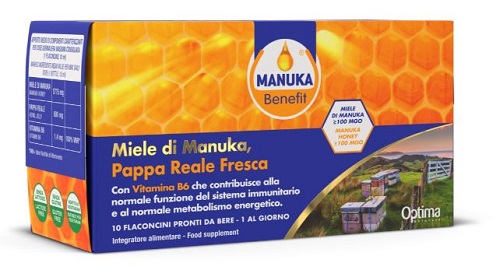MANUKA BENEFIT PAPPA REALE MANUKA VITAMINA B6 10 FLACONCINI 10 ML - Farmacia De Pasquale
