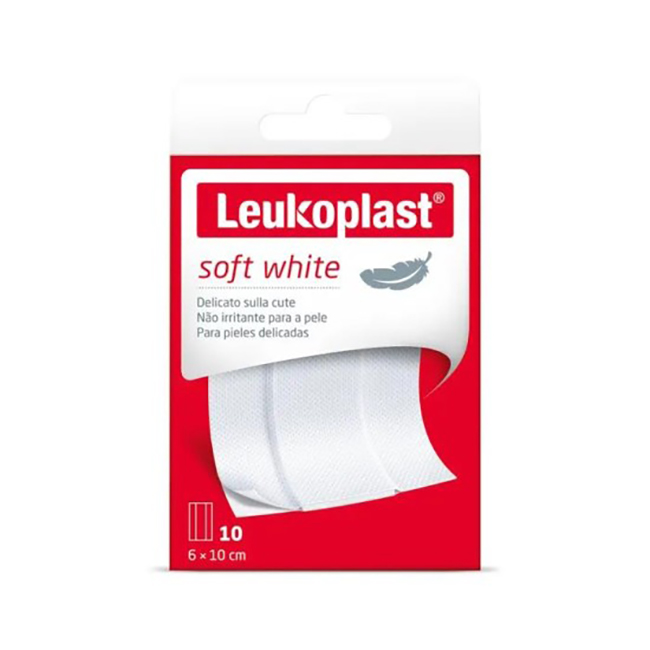 LEUKOPLAST SOFT WHITE 100 X 6 CM 10 PEZZI - Farmacia De Pasquale