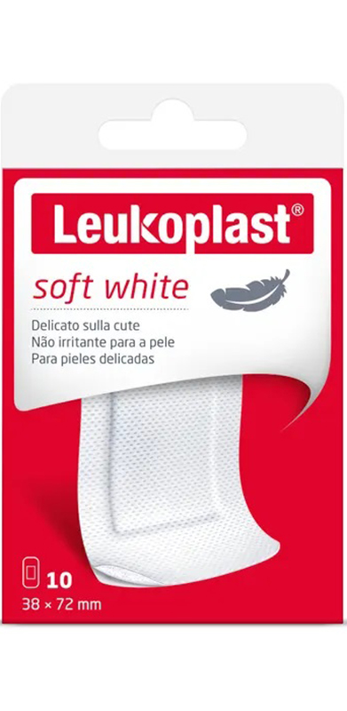 LEUKOPLAST SOFT WHITE 72 X 38 CM 10 PEZZI - Farmacia De Pasquale