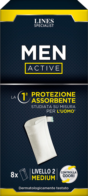 PANNOLONE LINES SPECIALIST MEN ACTIVE 8 PEZZI LIVELLO 2 - Farmacia De Pasquale
