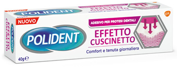 POLIDENT FISSATIVO EFFETTO CUSCINETTO ADESIVO PER PROTESI DENTALI 40 G - Farmacia De Pasquale
