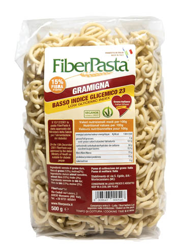 FIBERPASTA GRAMIGNA BASSO INDICE GLICEMICO 500 G - Farmacia De Pasquale