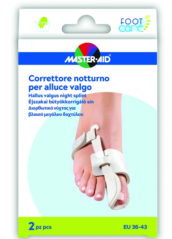 CORRETTORE NOTTE ALLUCE VALGO MASTER-AID FOOTCARE 36-43 2 PEZZI D10 - Farmacia De Pasquale