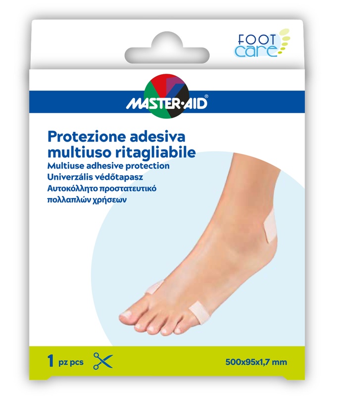 PROTEZIONE ADESIVA MULTIUSO MASTER-AID FOOTCARE RITAGLIABILE 50X9,5 CM A6 - Farmacia De Pasquale