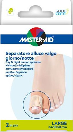 DIVARICATORE ALLUCE GIORNO/NOTTE MASTER-AID FOOTCARE LARGE 2 PEZZI D12 - Farmacia De Pasquale