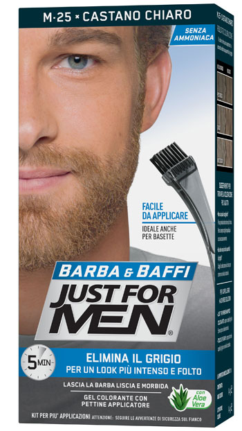 JUST FOR MEN BARBA & BAFFI M25 CASTANO CHIARO 51 G - Farmacia De Pasquale