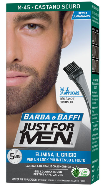 JUST FOR MEN BARBA & BAFFI M45 CASTANO SCURO 51 G - Farmacia De Pasquale