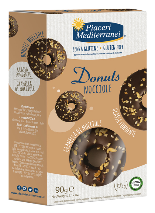 PIACERI MEDITERRANEI DONUTS NOCCIOLE 90 G - Farmacia De Pasquale