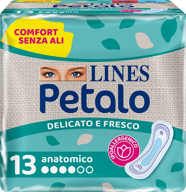 LINES PETALO BLU ASSORBENTE ANATOMICO 13 PEZZI - Farmacia De Pasquale